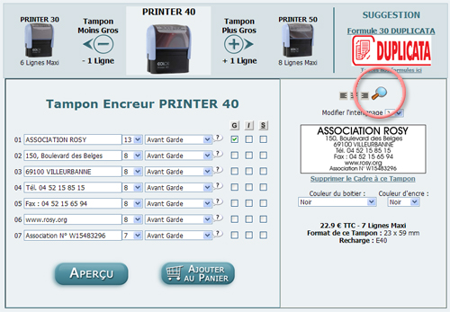 Imprimer un aper&ccedil;u